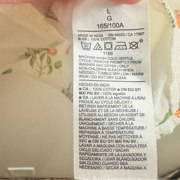 Old Navy White Floral Off-Shoulder Tassel Flowy Top - Size Large - Picture 7 of 8